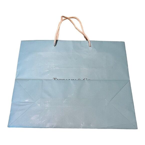 Authentic Empty Tiffany & Co. Shopping Bag w Logo Tissue Paper 14.5”x11.25x5.75” - Picture 3 of 11